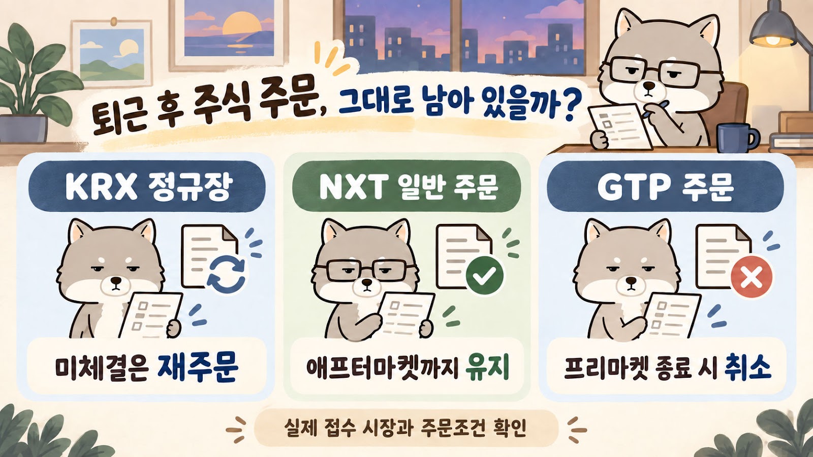 KRX 애프터마켓 거래시간, 정규장 미체결 주문과 NXT 차이