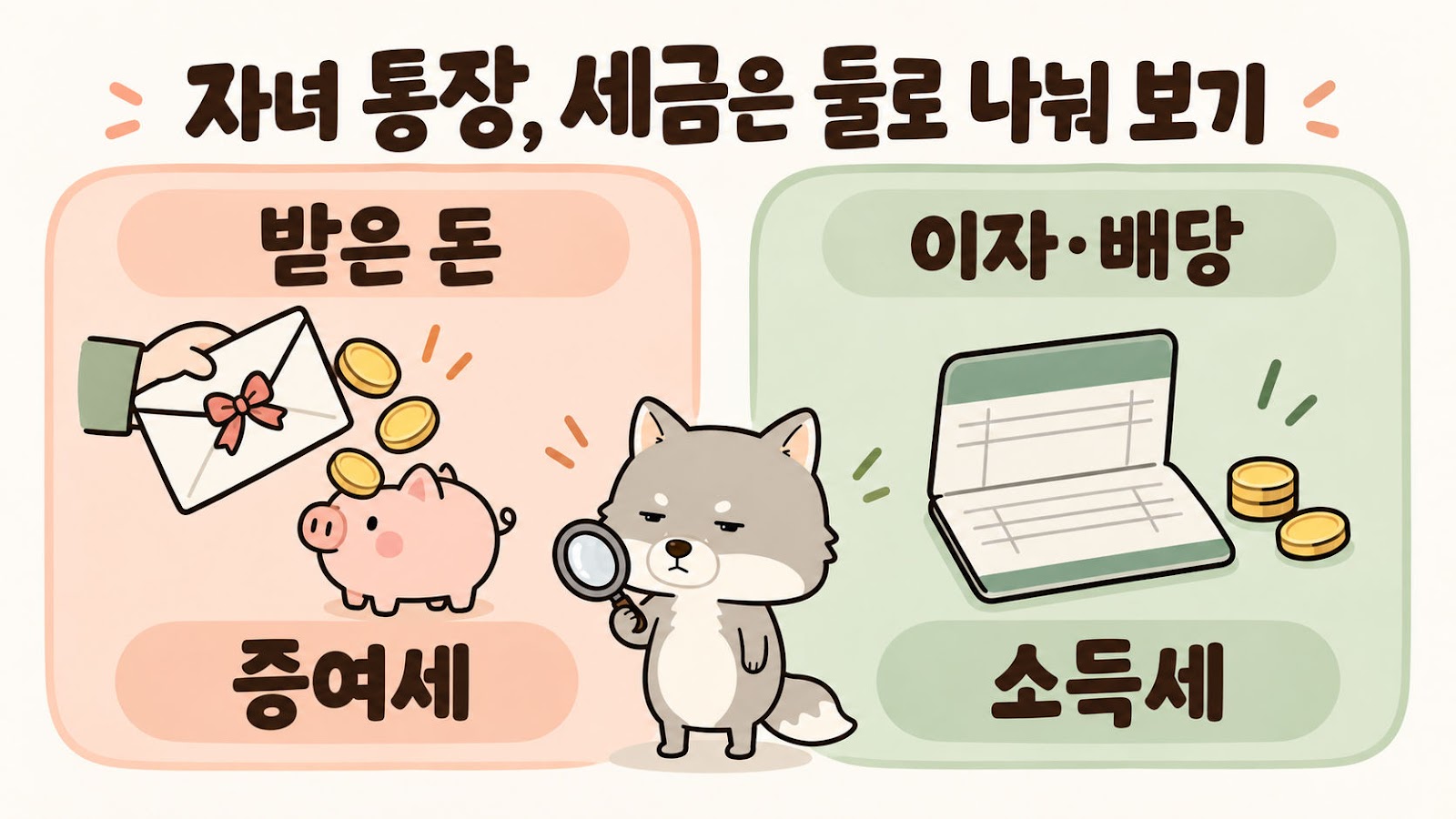 자녀 통장 이자·배당도 세금 낼까? 증여세와 금융소득 2,000만 원 기준
