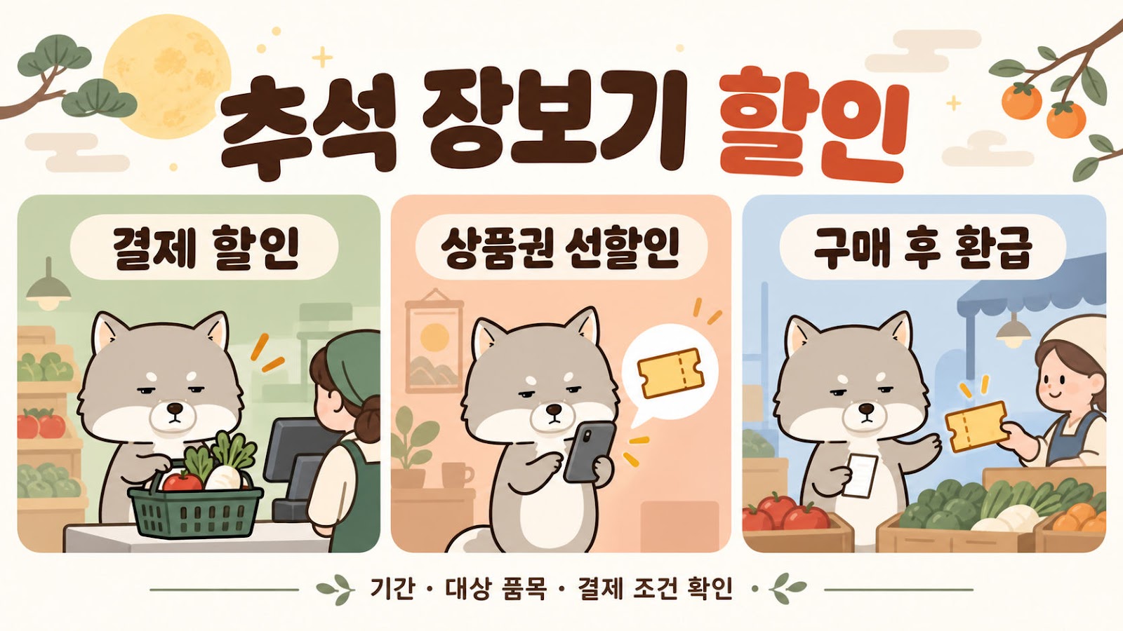 2026 추석 장보기 할인, 마트·농할상품권·온누리 환급 이용법