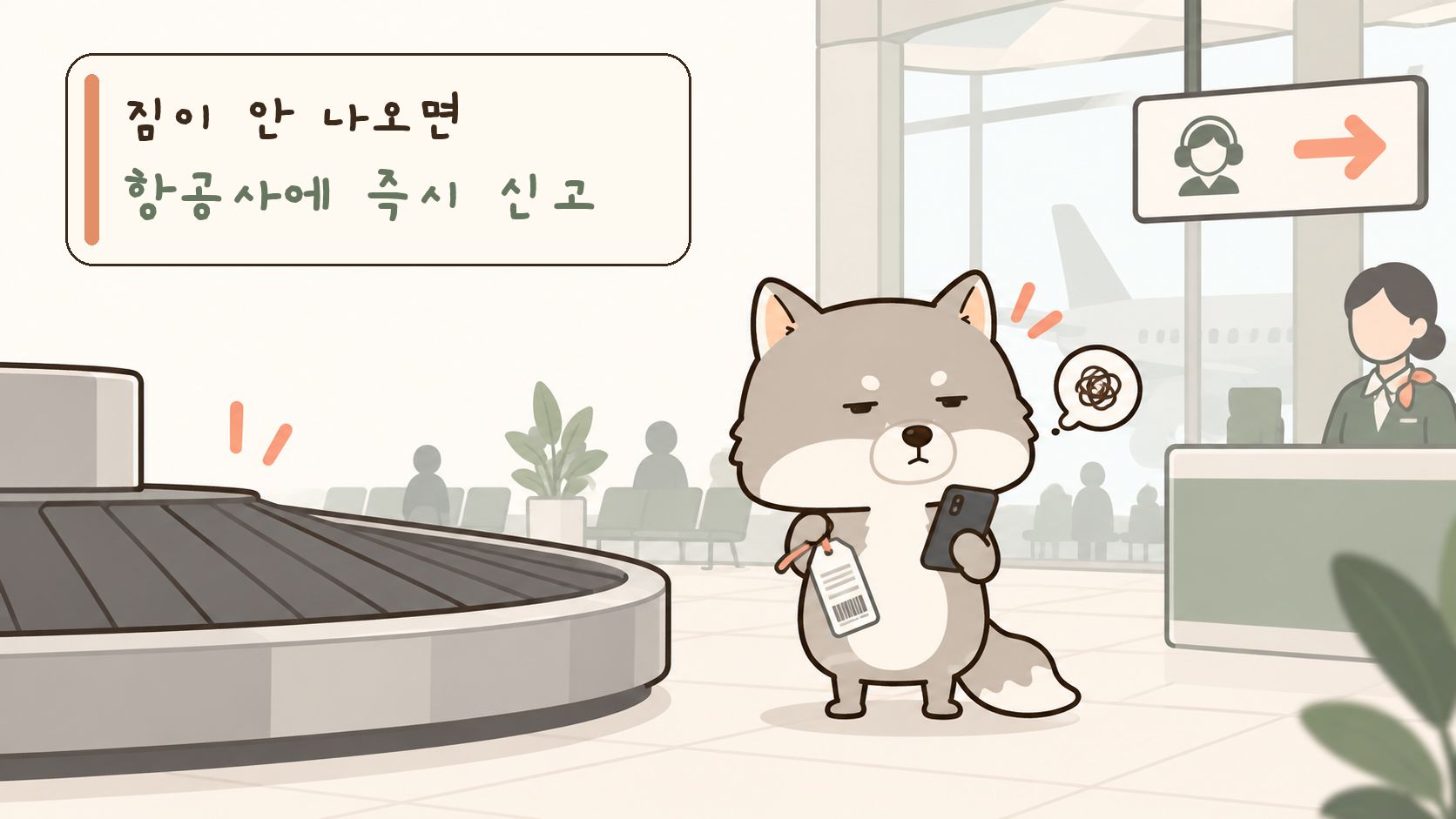 인천공항 위탁수하물 미탑재 대처, 신고·영수증·보상 기준